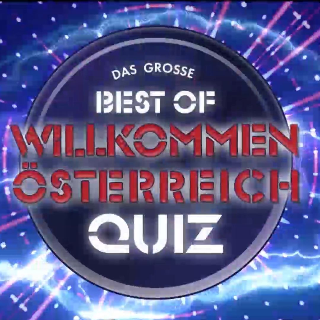 Logo mit Schriftzug "Das große Best of Willkommen Österreich Quiz"